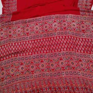 Ajrakh Print Saree