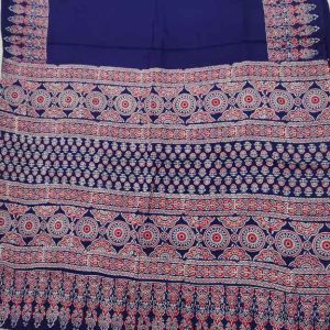Ajrakh Print Saree