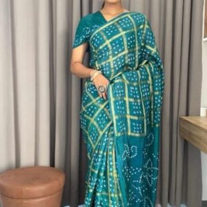 Dola silk Bandhej saree