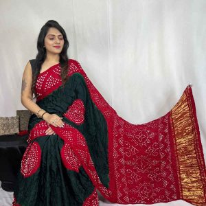 Modal silk bandhej saree