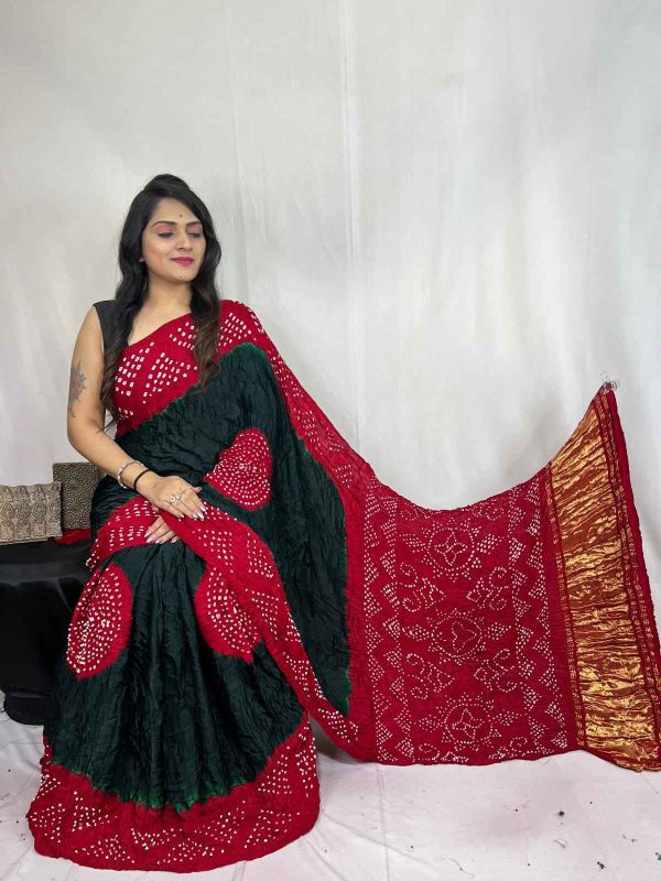 Modal silk bandhej saree