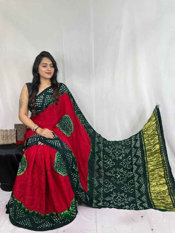 Modal silk bandhej saree